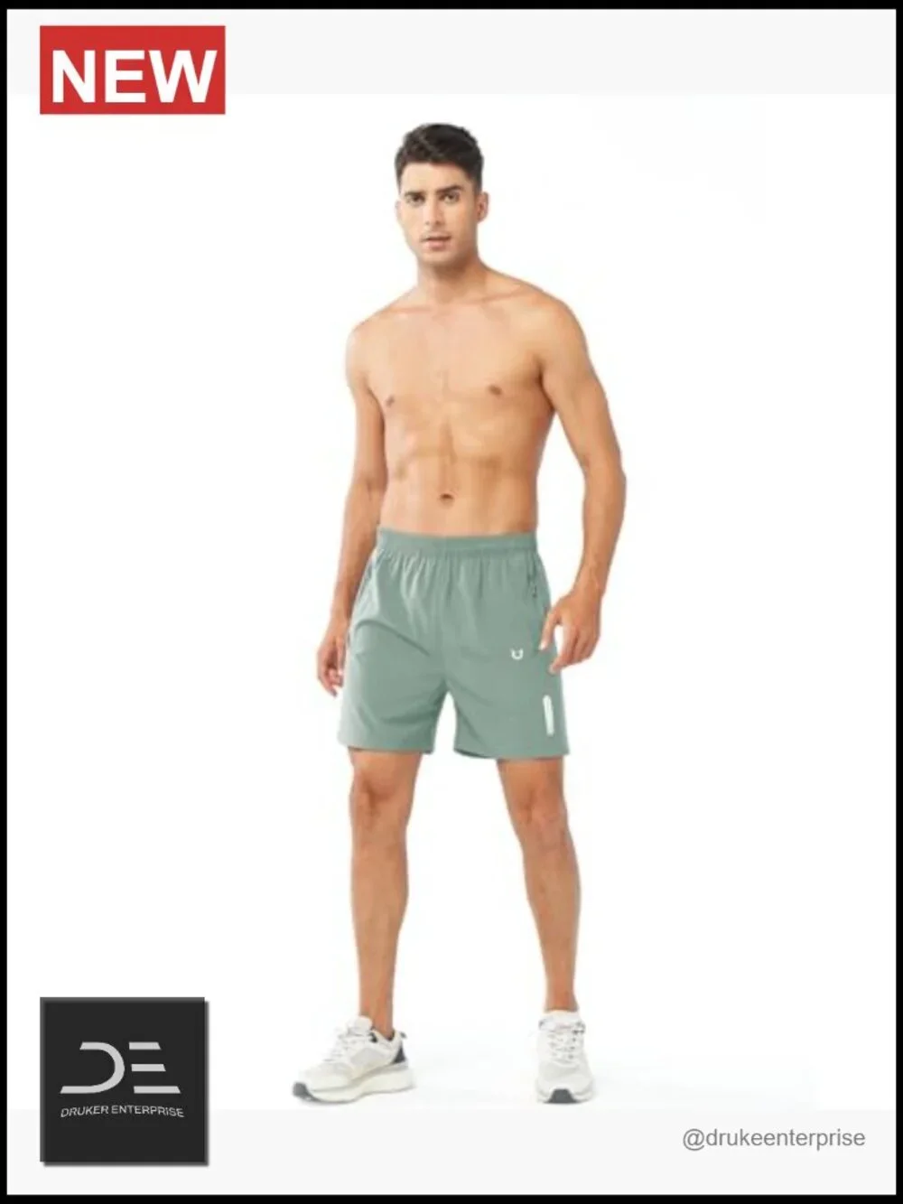 Men's Athletic Running Shorts with 3 Zipper Pockets Quick Dry Lightweight